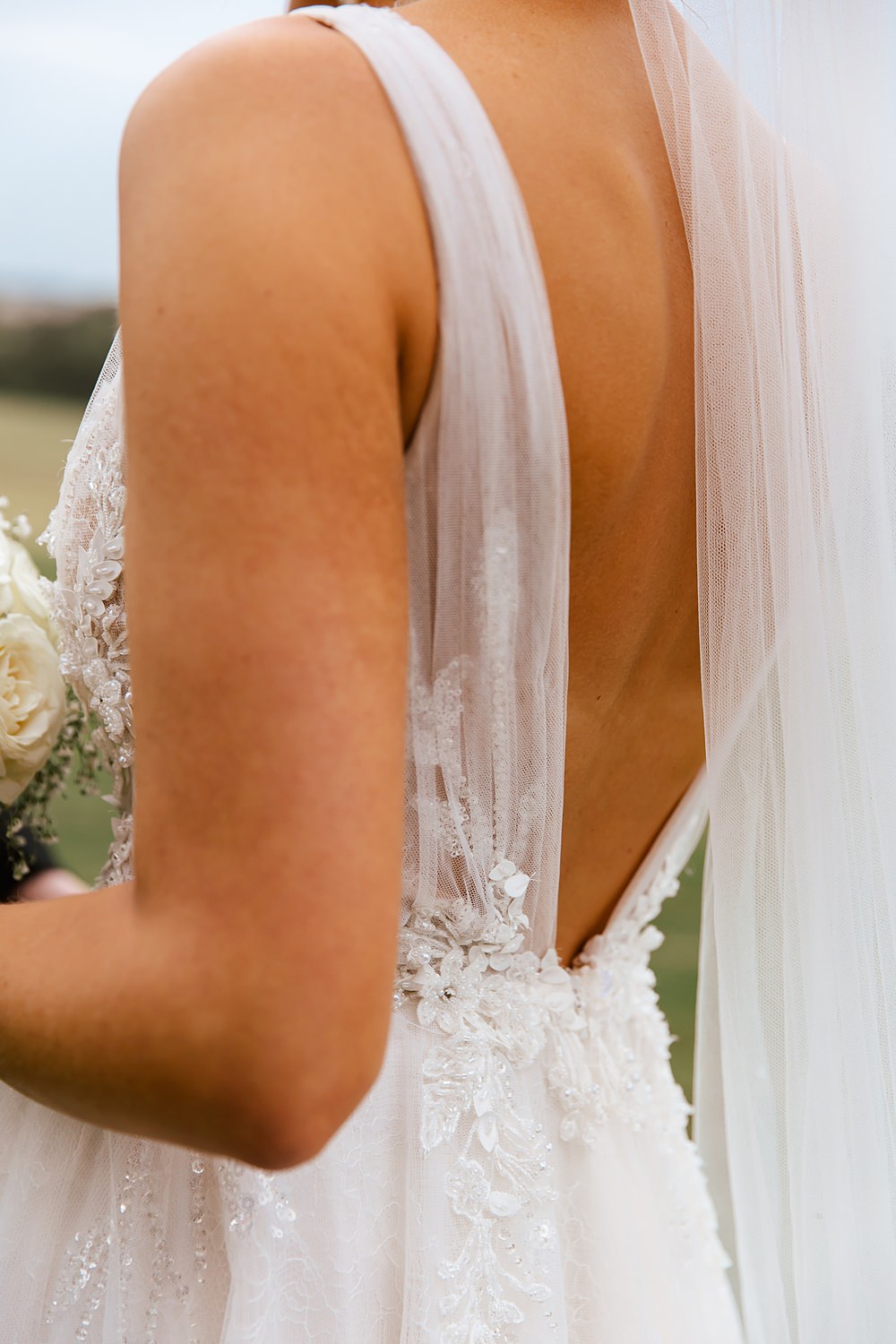 Crockwell Farm Wedding Amara Grace Photography Bride Dress Tulle Veil