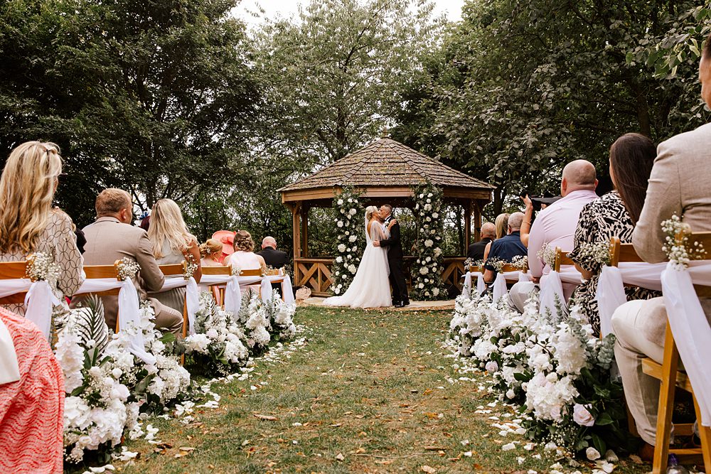 Crockwell Farm Wedding Amara Grace Photography Aisle White Flowers Meadow Garden Ceremony