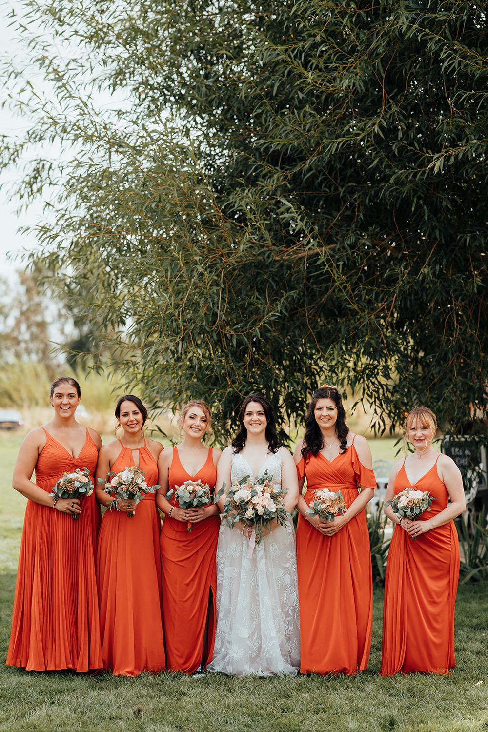 Mr Moleceys Marvellous Mill Wedding Nathan Walker Photography Orange Bridesmaid Dresses