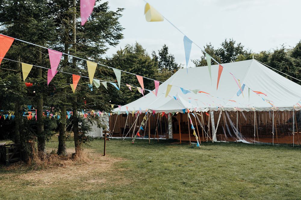 Mr Moleceys Marvellous Mill Wedding Nathan Walker Photography Marquee Rainbow Bunting