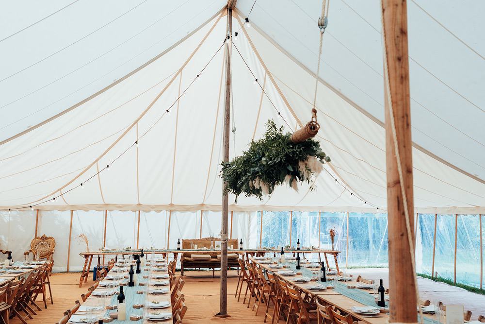 Mr Moleceys Marvellous Mill Wedding Nathan Walker Photography Marquee Greenery Installation Hanging