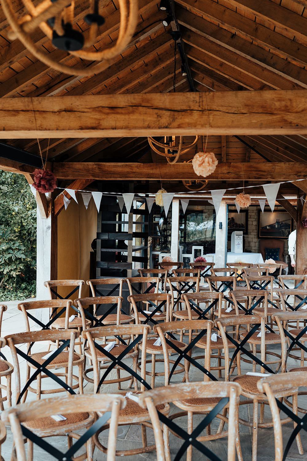 Mr Moleceys Marvellous Mill Wedding Nathan Walker Photography Barn Ceremony Cross Back Chairs