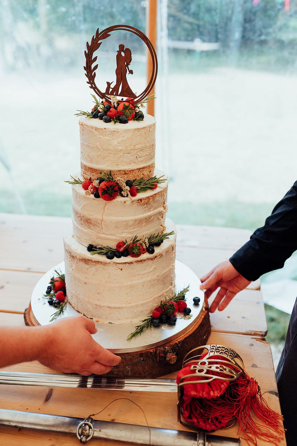Mr Moleceys Marvellous Mill Wedding Nathan Walker Photography Semi Naked Cake Berries Topper